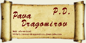 Pava Dragomirov vizit kartica